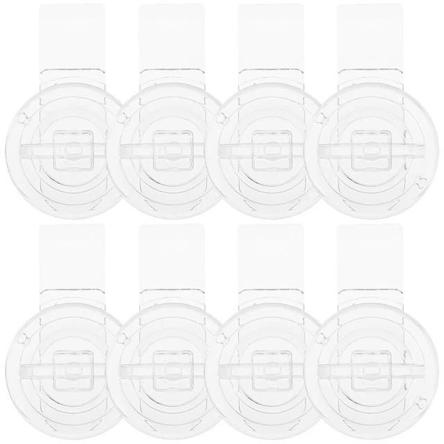 8 piezas hebilla de bisagra transparente ropa de hombre puerta corredera bisagra