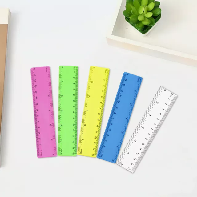 Straight Ruler Classroom Centimeter Inch Portable Clear Plastic