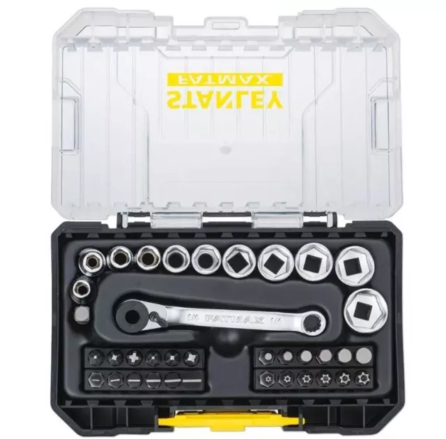 Stanley Fatmax 37 Piece  1/4" Mini Ratchet, Socket & Screwdriver Bit Set, 191010