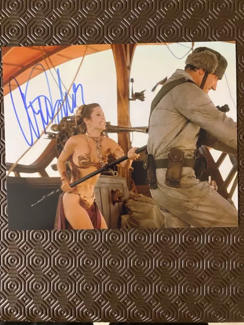 Carrie Fisher Star Wars Autographed Signed 8 X 10 Photo COA