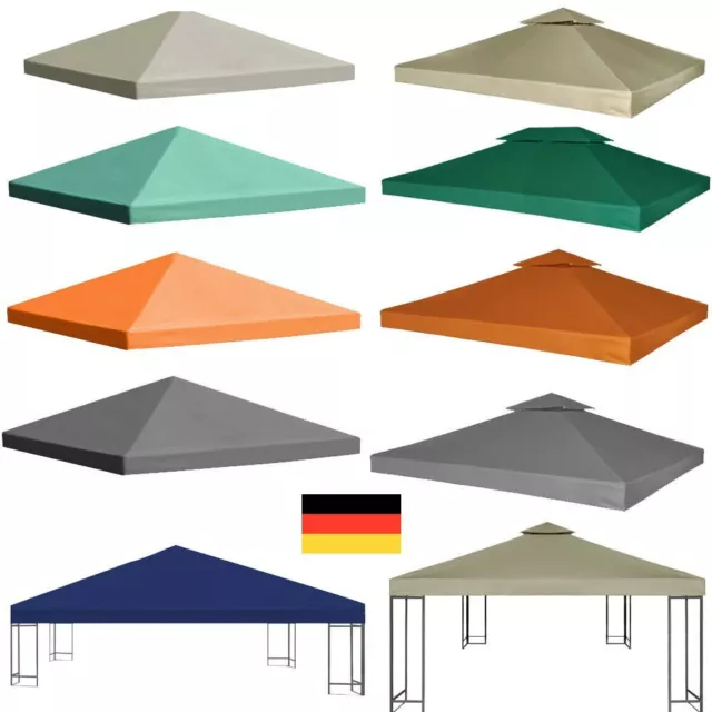 Ersatzdach Dach Wasserdicht Pavillon 3x3/3x4 m Garten Partyzelt Zelt Dachbezug