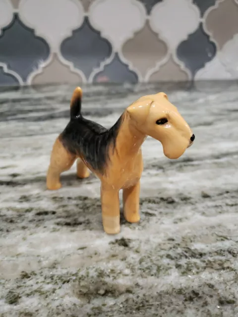 RARE Beswick Airedale Lakeland Terrier Dog Porcelain Figurine Model 2448 England