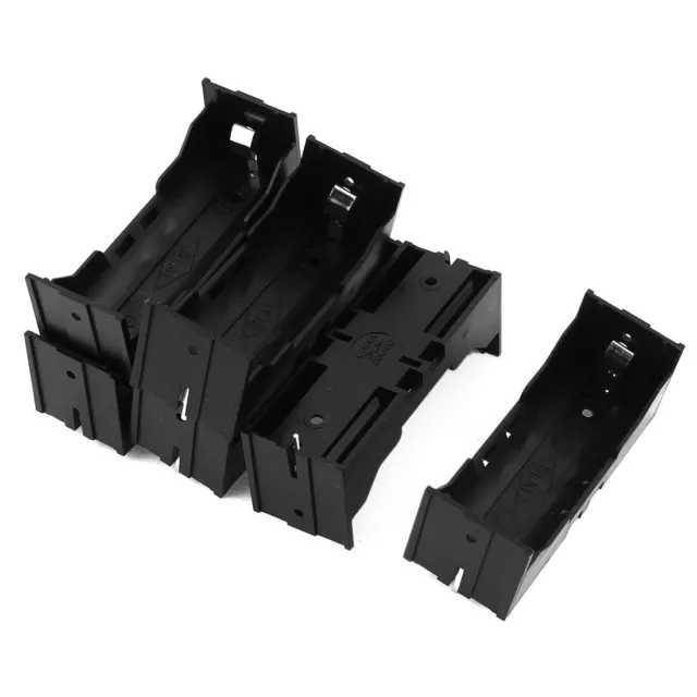 6pcs de plástico Soporte batería 26650 Único caja Negro Caja de almacenamiento