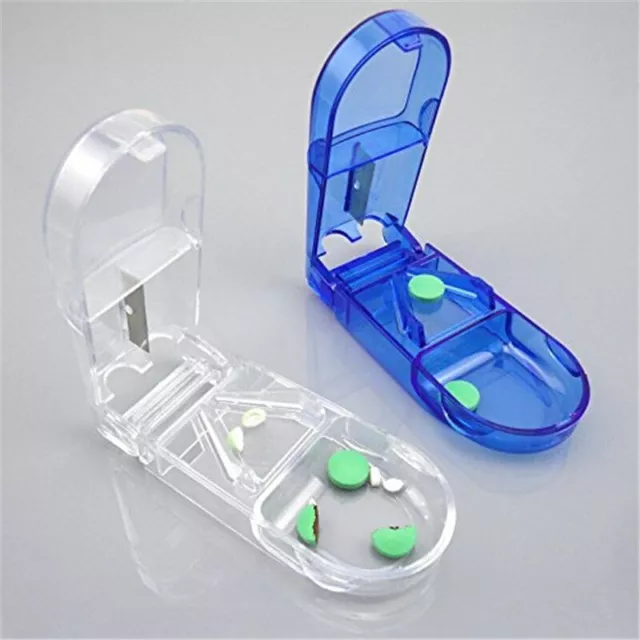 Pill Cutter Box Vistoso Caja De Medicamentos Portátil Para Cortador De Píldoras 2