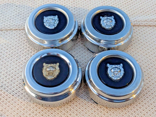 Read!!! 74 - 87  Jaguar Xjs Xj6 Xj12 Oem Kent Alloy  Wheel  Hub Center  Cap Set