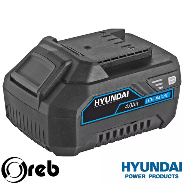 Batteria Litio 20V 4Ah con indicatore di Carica Hyundai 25010