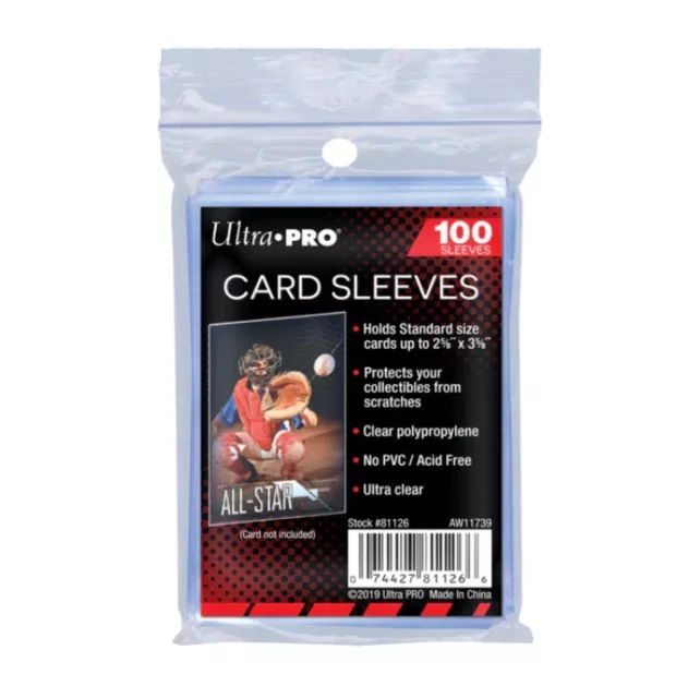 2 Packs ! Ultra Pro Soft Card Sleeves (200 Total Sleeves)