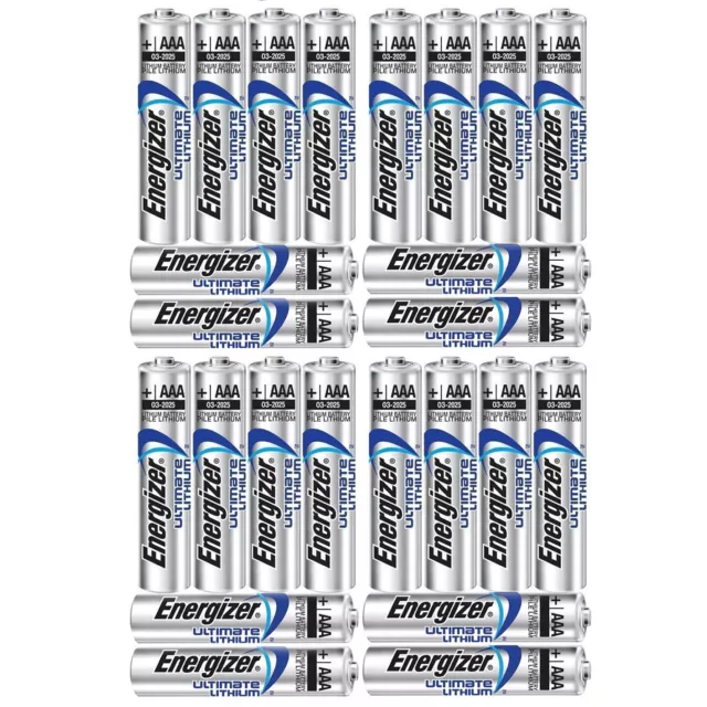 2X SHRINK PACK OF 12X ENERGIZER AAA 635883 BATTERIES LR03 1.5v