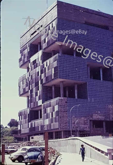 1975 Downtown Building Street Scene People Cars Rio De Janeiro Kodachrome Slide