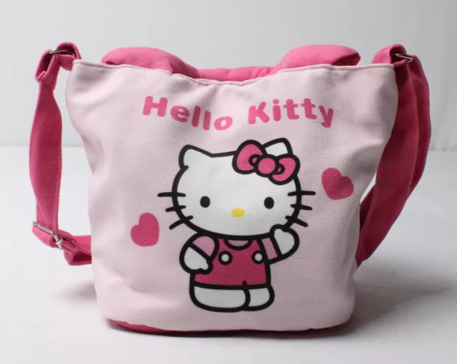 Hello Kitty Women's Sanrio Cloud Handle Canvas Crossbody Bag AH4 Pink One Size