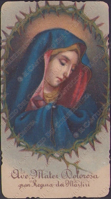 Maria SS Addolorata Mater Dolorosa Regina dei Martiri Orazione Santino