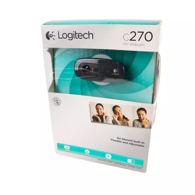 Logitech C270 Laptop or Desktop Webcam HD Built-in Noise Reducing and Widescreen