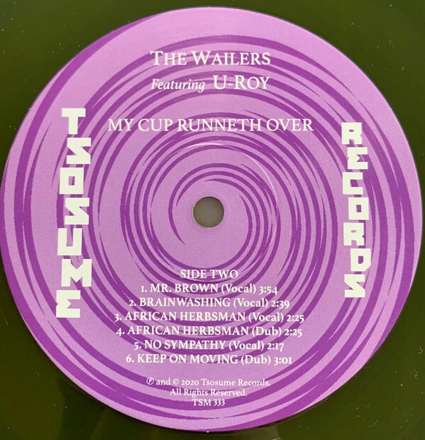 BOB MARLEY & The Wailers With URoy My Cup Over Vinilo LP Peter