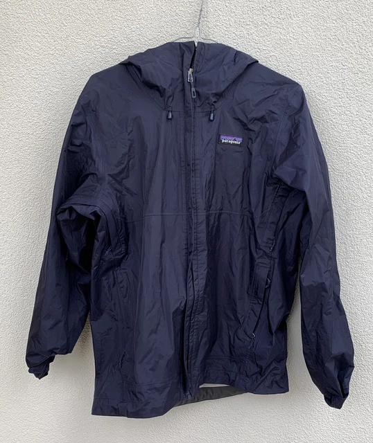 Patagonia Mens Houdini Jacket XS Rain Wind Breaker Blue H2NO Torrentshell Zip