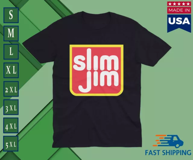 Slim Jim beef jerky meat sticks Logo t-shirt USA MADE IN USA