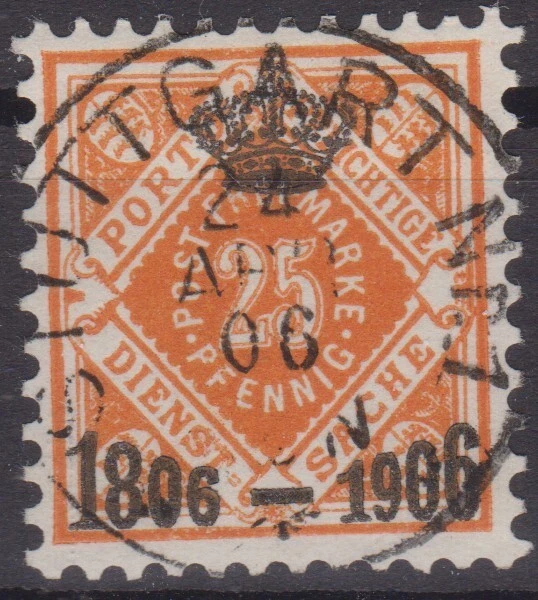 == AD Württemberg Mi. 111 gest., geprüft BPP, Kat. 90€ ==