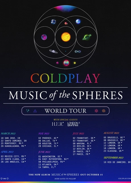 1 biglietto/ticket concerto Coldplay 12.07.2023 Göteborg