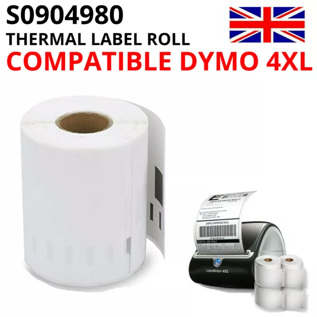 S0904980 Dymo Compatible 4Xl Shipping Labels 104X159Mm (4"X6") 220 Per Roll