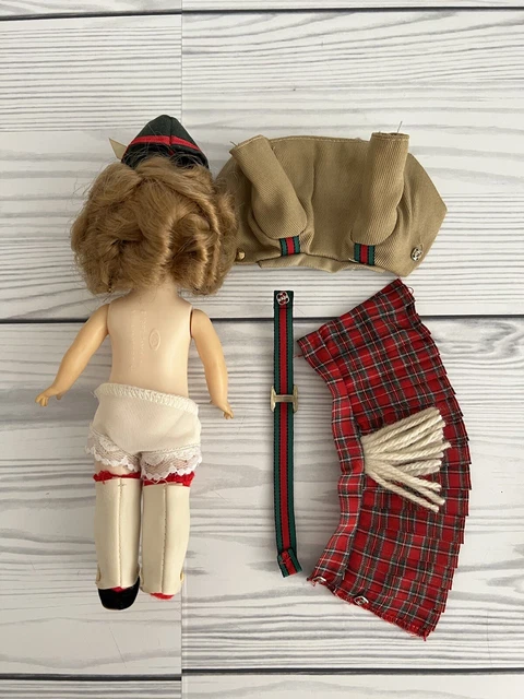 Vintage Shirley Temple 1982 IDEAL 8" Scottish Kilt Wee Willie Winkie Doll Toy 7