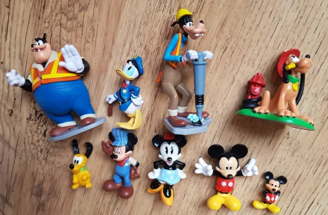 Bundle of Disney Figures Mickey Minnie Pluto Goofy Donald