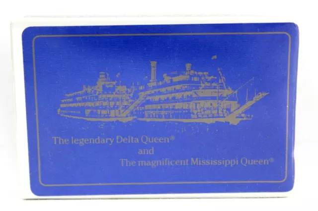 Delta Queen & Mississippi Queen Steamboats Blue Playing Cards Deck New Sealed