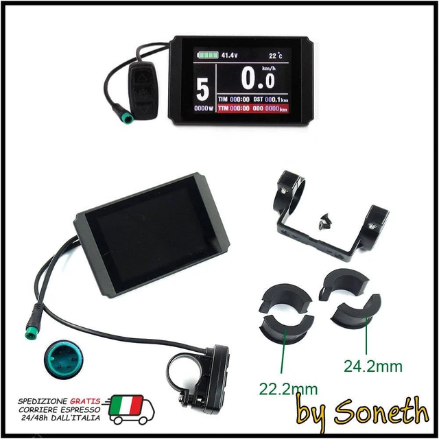 Supporto Display Per KT LCD3, LCD3U, LCD8H, LCD8HU - Accessorio E-Bike, Nero ABS - Foto 8