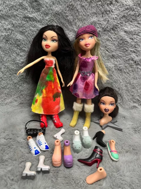 LOTE DE ZAPATOS maniqu cabeza suelta de mu eca Bratz Cloe y