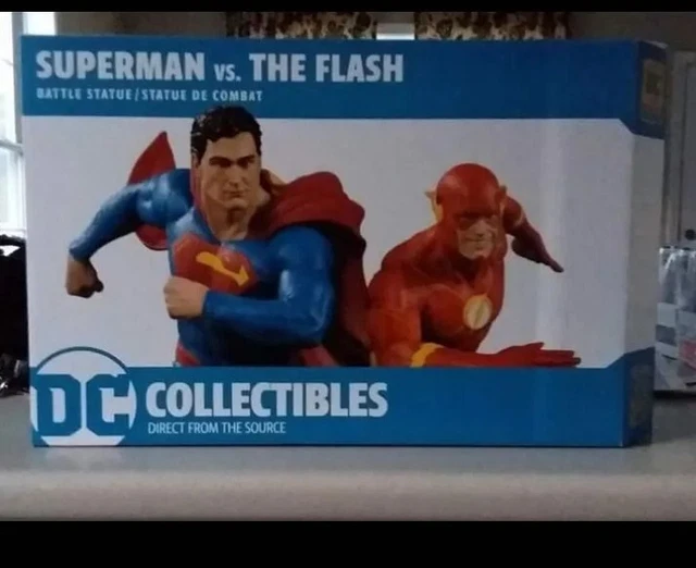 DC Direct DC Battle SUPERMAN vs THE FLASH Racing Statue Figure Limited Edition DC Direct DC Battle SUPERMAN vs THE FLASH Racing Statue Figure Limited Edition