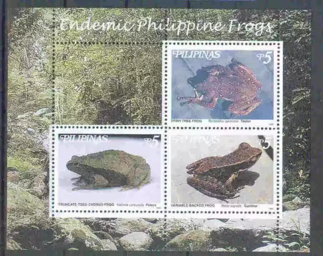 PHILIPPINEN - Block 145 Frösche / Frogs - 1999 - perfekt erhalten - **/MNH