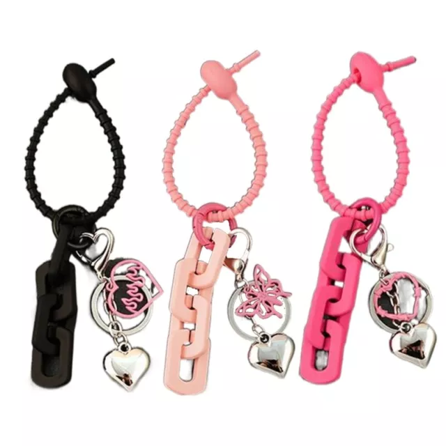 Heart Keychains Party Alloy Material Heart Keyring Backpack Bags Decoration