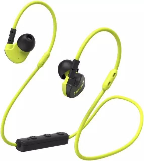 Hama Sweatproof Bluetooth Sport Wireless Earphones Earbuds Gym Running UK