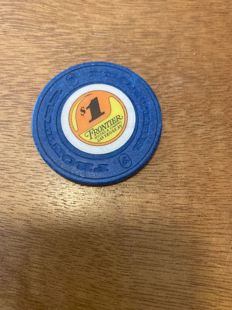 美品 Frontier Hotel 赤 オールド カジノデック FRONTIER HOTEL CASINO Las Vegas $1.00 Casino Chip Poker Chip