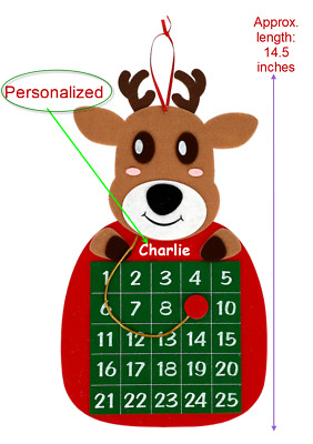 Calendario de Adviento de Navidad de renos personalizado para niños*