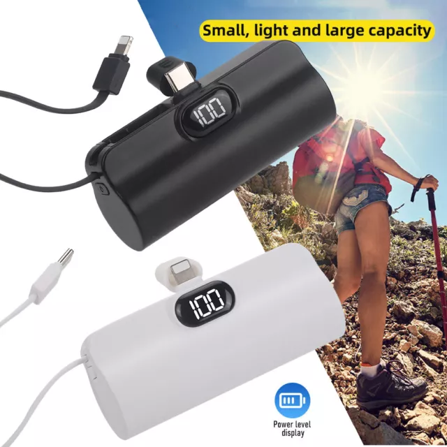 5000mAh Mini Power Bank USB Klein Externer Batterie Ladegerät für iPhone Samsung