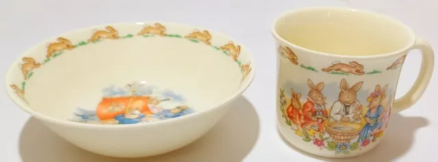 Royal Doulton Bunnkins Bowl & Mug Set 2