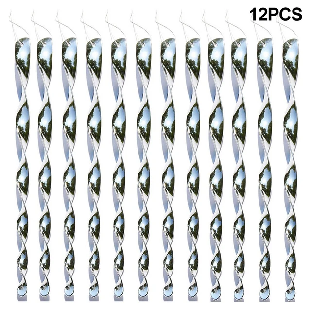 12 pz canne repellenti riflettenti deterrenti a spirale per bird control