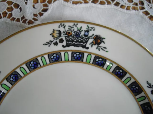 Vintage Syracuse China VIRGINIA Old Ivory O.P.CO Flowers Baskets 6 1/4" Plate ~ 2