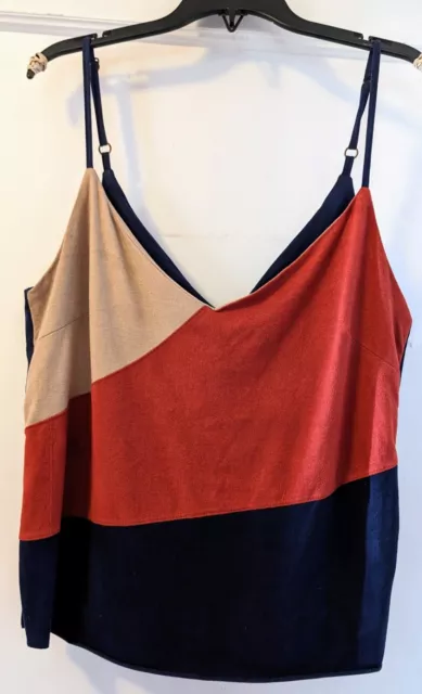 Women's Strappy Tank Top Faux Suede Sz Small P Marfinno Fashion Superb Condition