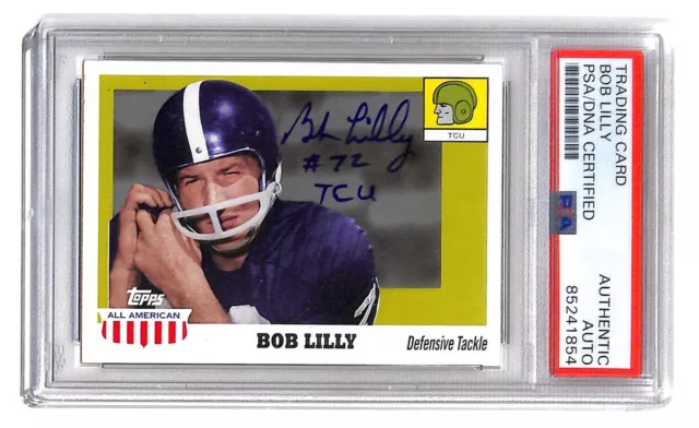 Bob Lilly autographed 2005 Topps All American  Card PSA/DNA TCU Horned Frogs