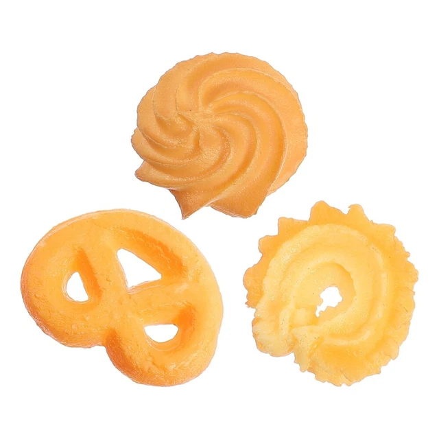 3 galletas de simulación pantalla falsa pan sintético comida juego para niños