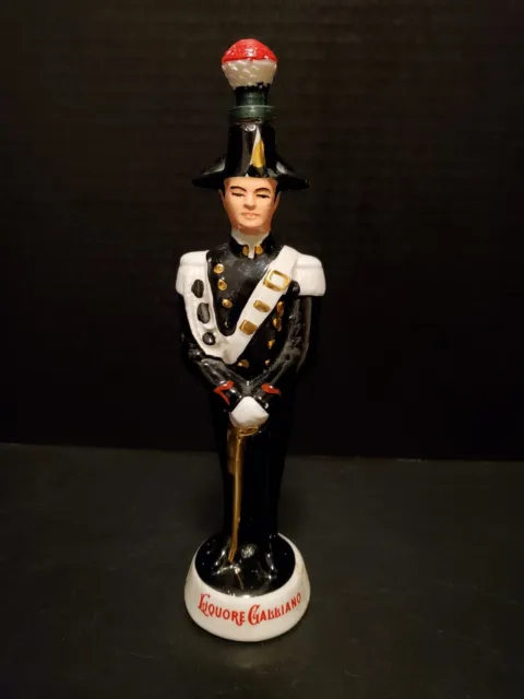 Vintage Liquore Galliano Italian Soldier Coronetti Empty 9" Decanter Bottle