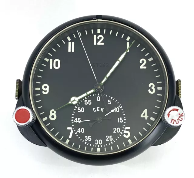 Cockpit Clock Chronograph 60CP / 60ChP for Su/MiG Airforce Military Jets USSR