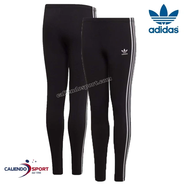 Leggings Bambina Adidas Ed7820 3 Stripes Nero