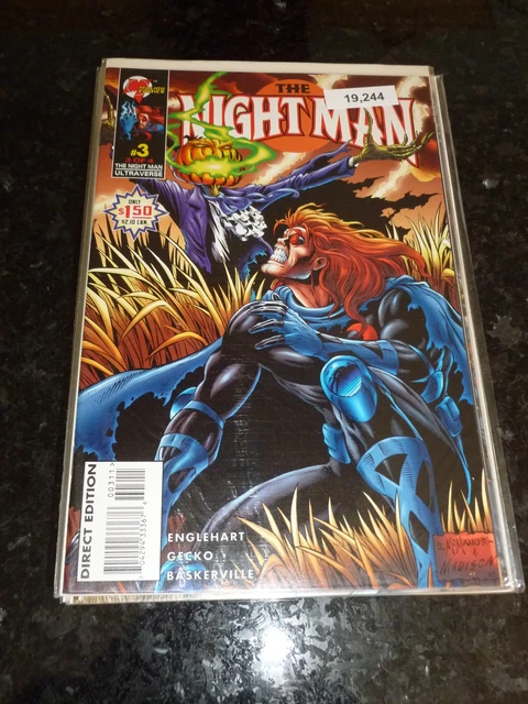 THE NIGHT MAN Comic - Vol 2 - No 3 - Date 12/1995 - Malibu Comics