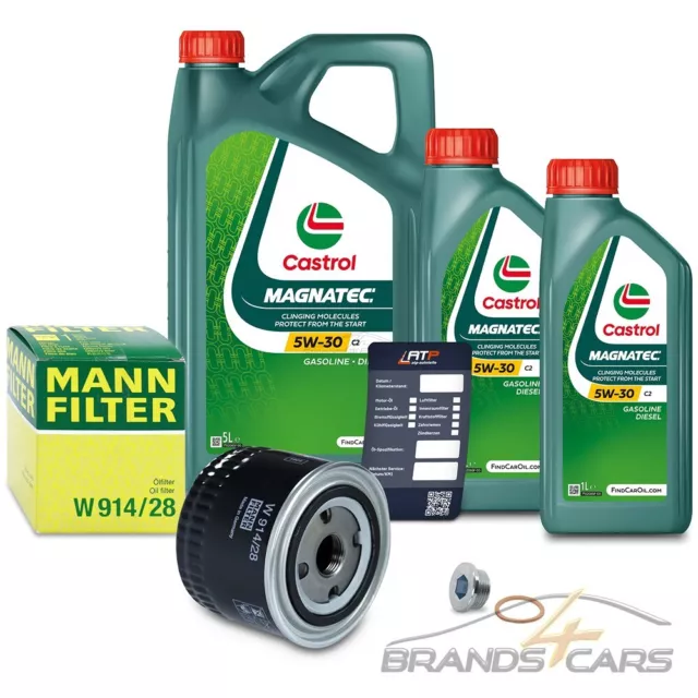 Mann Ölfilter+7L Castrol Magnatec Stop-Start 5W-30 Für Fiat Ducato 250 2,3D