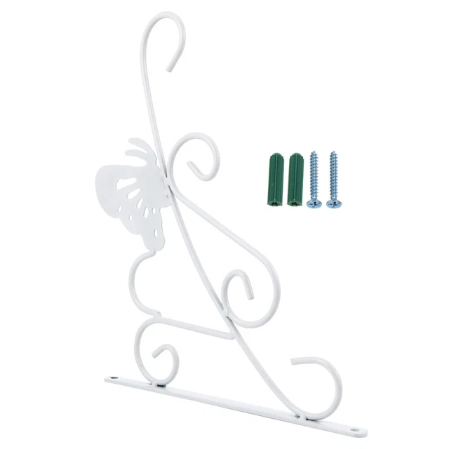 2 Crochets Muraux AMANDELIZABE Pour Plantes Suspendues - Fer Noir 14,5cm - Pour Pots, Lanternes, Décoration Extérieure