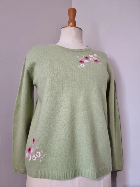Pull Maille été Vert Anis Paloma - Marque Nice Things, Taille L, Occasion Peu Porté