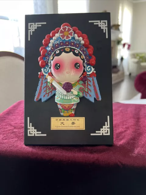 Chinese Peking Beijing Opera Mask Toy Facial Souvenir Gift Decor Vintage Art