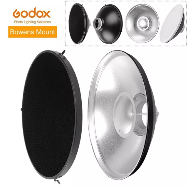 Godox 42cm Bowens Mount Beauty Dish Reflector with Grid For Studio Flash Light