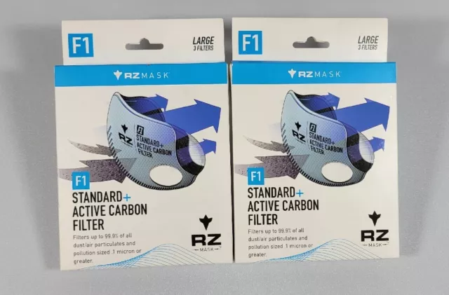 FILTRO DE MÁSCARA RZ, estándar F1 + filtros de carbono activo (grande) paquete de 3 paquete de 2